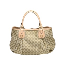 GUCCI Tote Bag Handbag GG Pattern Canvas 269951 Beige