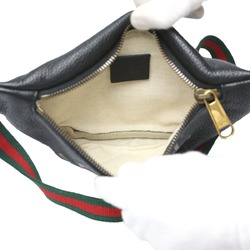 GUCCI Waist Bag Pouch Leather 527792 Black