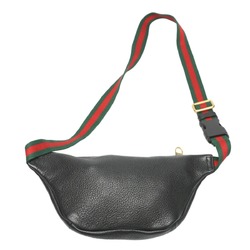 GUCCI Waist Bag Pouch Leather 527792 Black