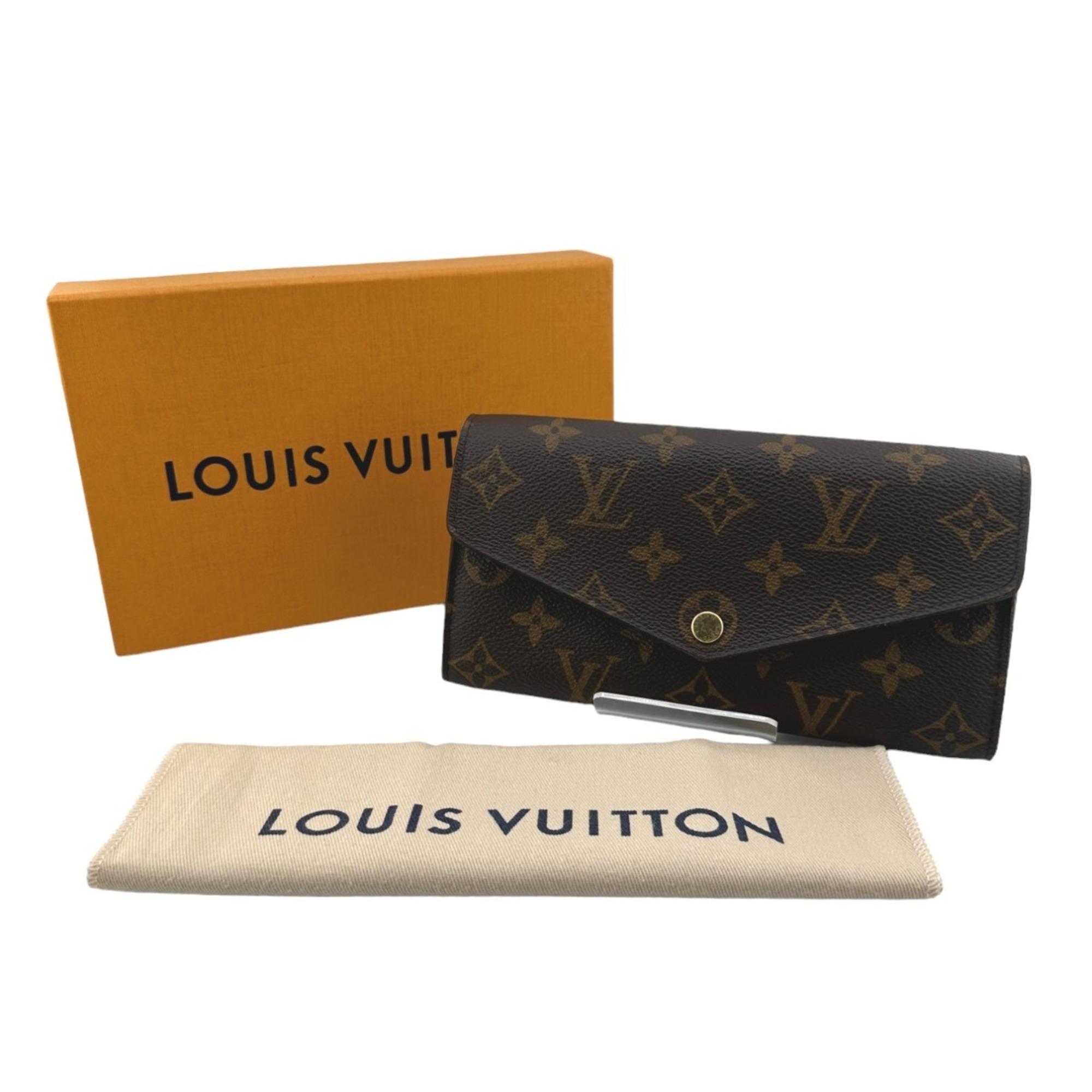 Louis Vuitton LOUIS VUITTON Long Wallet Monogram Portefeuille Sarah Canvas M60531 Brown LV