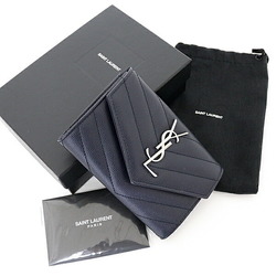 Saint Laurent Cassandra Small Envelope Wallet Card Case Business Holder 414404 BOW02 4147