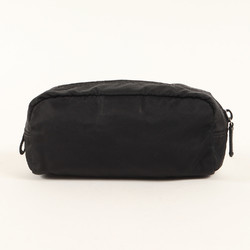 PRADA Prada Plate Nylon Pouch Makeup Black Luxury Men's