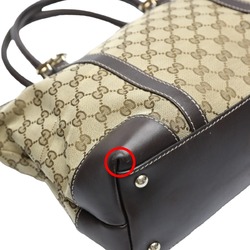 GUCCI Tote Bag Handbag GG Pattern Canvas 257069 Beige