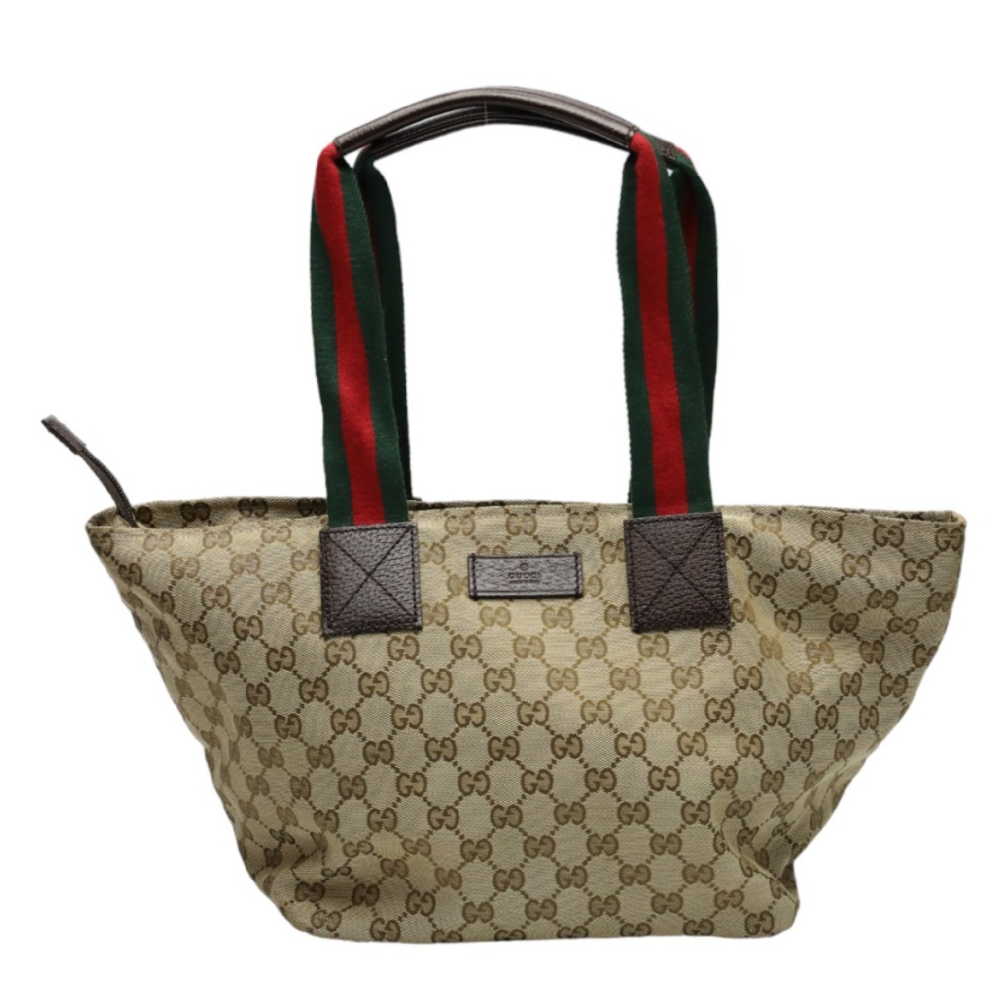 GUCCI Tote Bag Handbag GG Canvas 131230 Beige