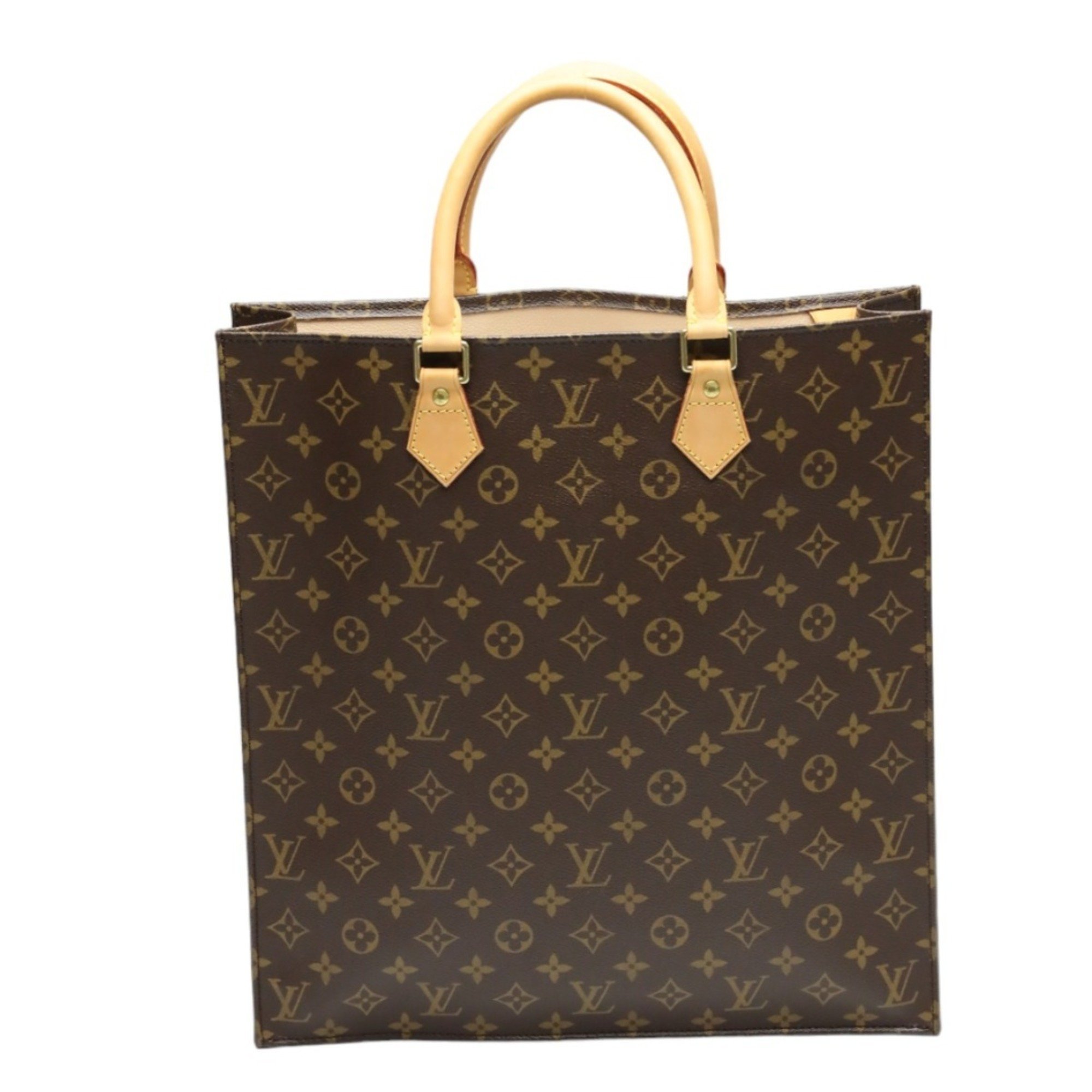 Louis Vuitton LOUIS VUITTON Bag Monogram Sac Plat Canvas M51140 Brown LV