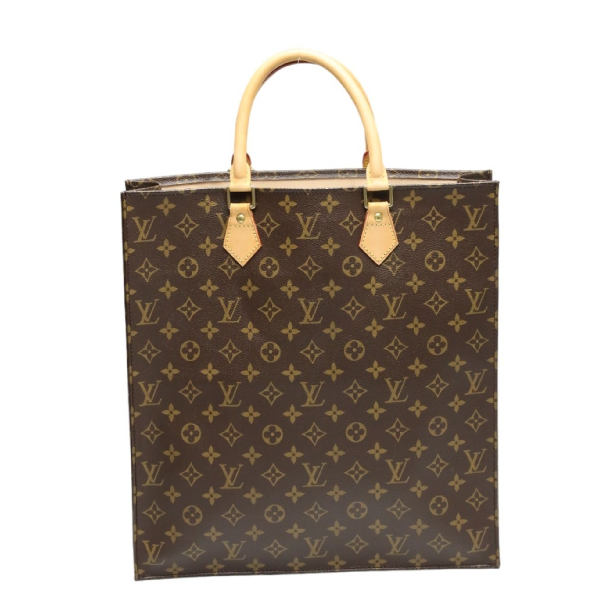 Louis Vuitton LOUIS VUITTON Bag Monogram Sac Plat Canvas M51140 Brown LV