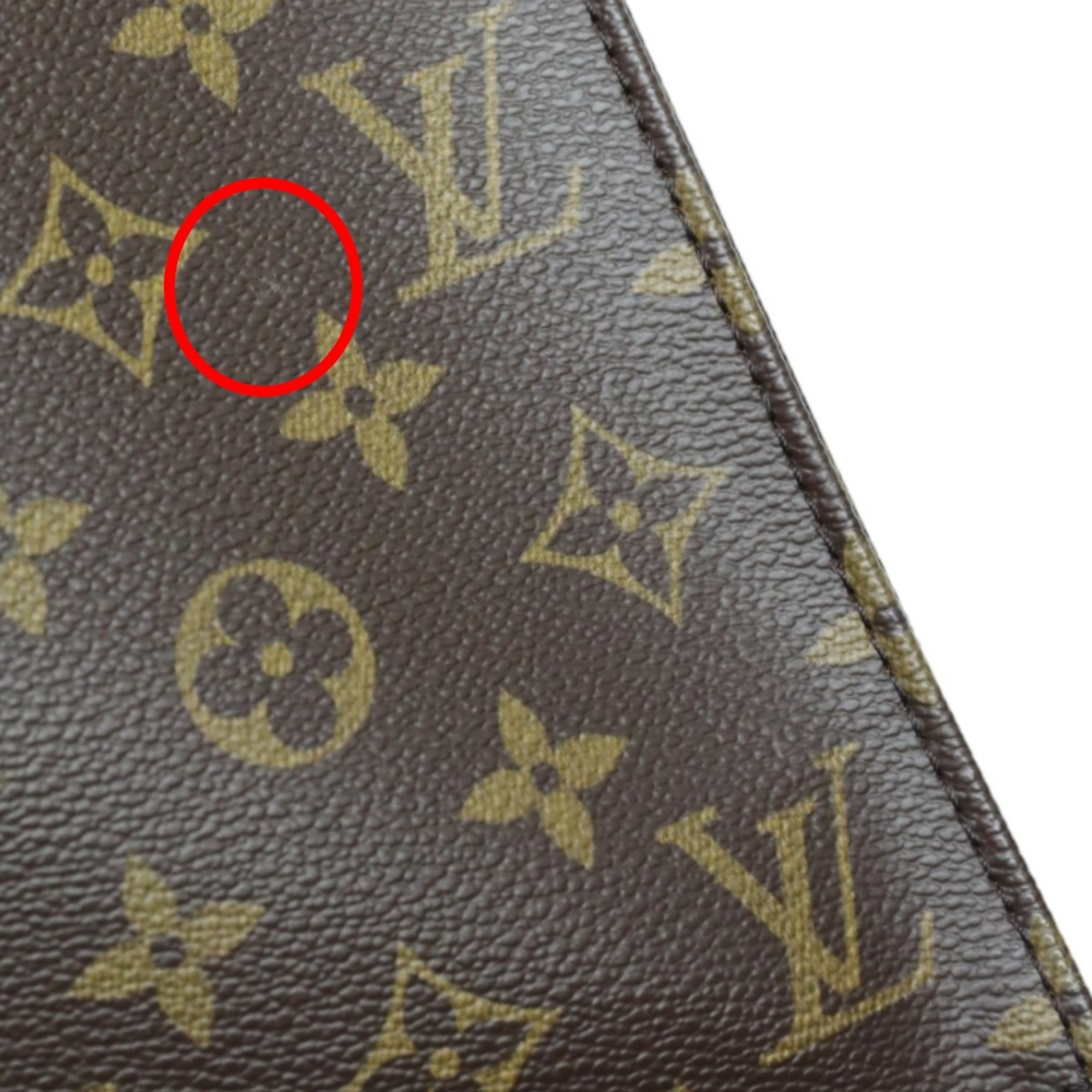 Louis Vuitton LOUIS VUITTON Bag Monogram Sac Plat Canvas M51140 Brown LV