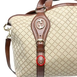 GUCCI Tote Bag Shoulder Diamante Canvas 282346 Brown