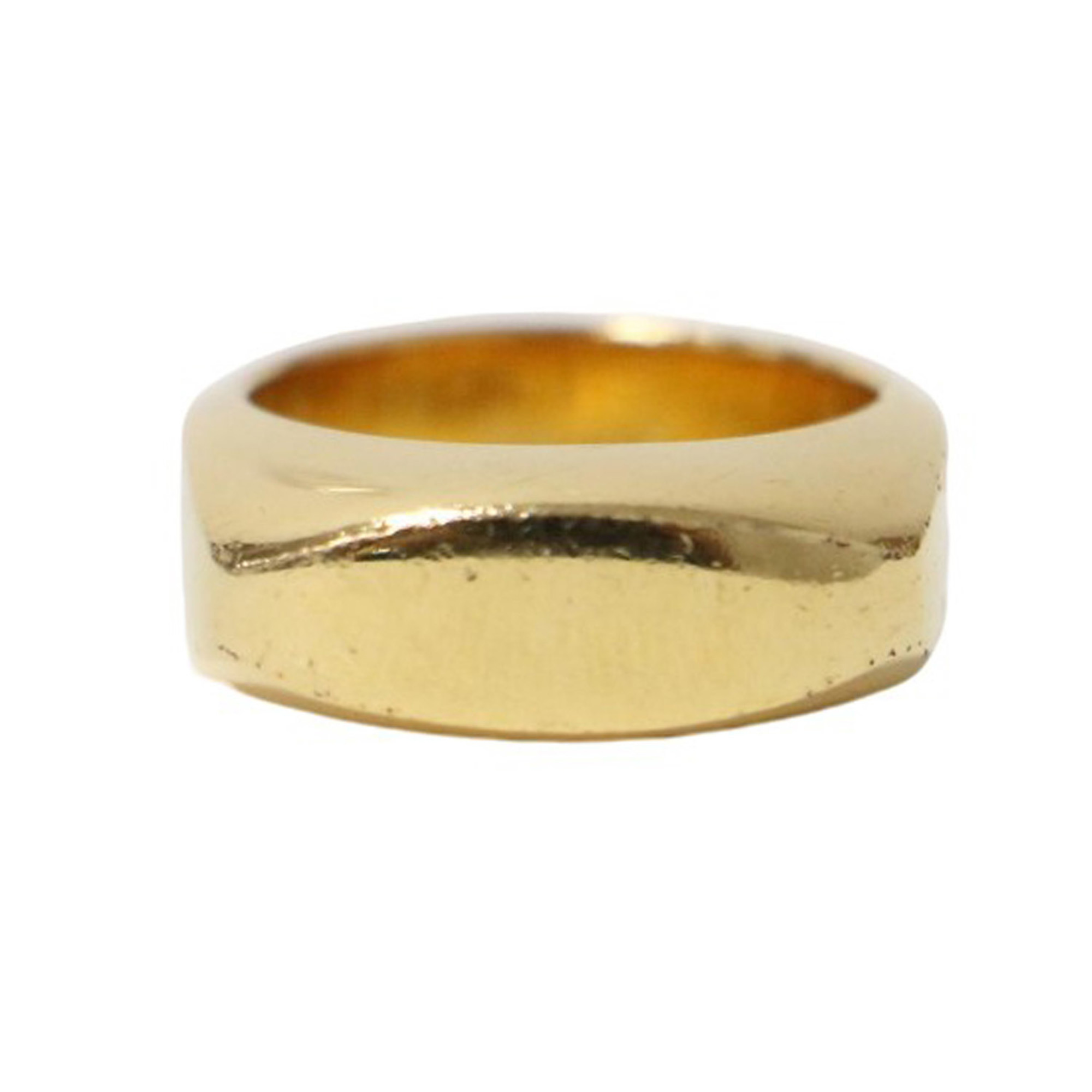 CELINE Ring Size: 52 (12) Form Square Large Gold Women's