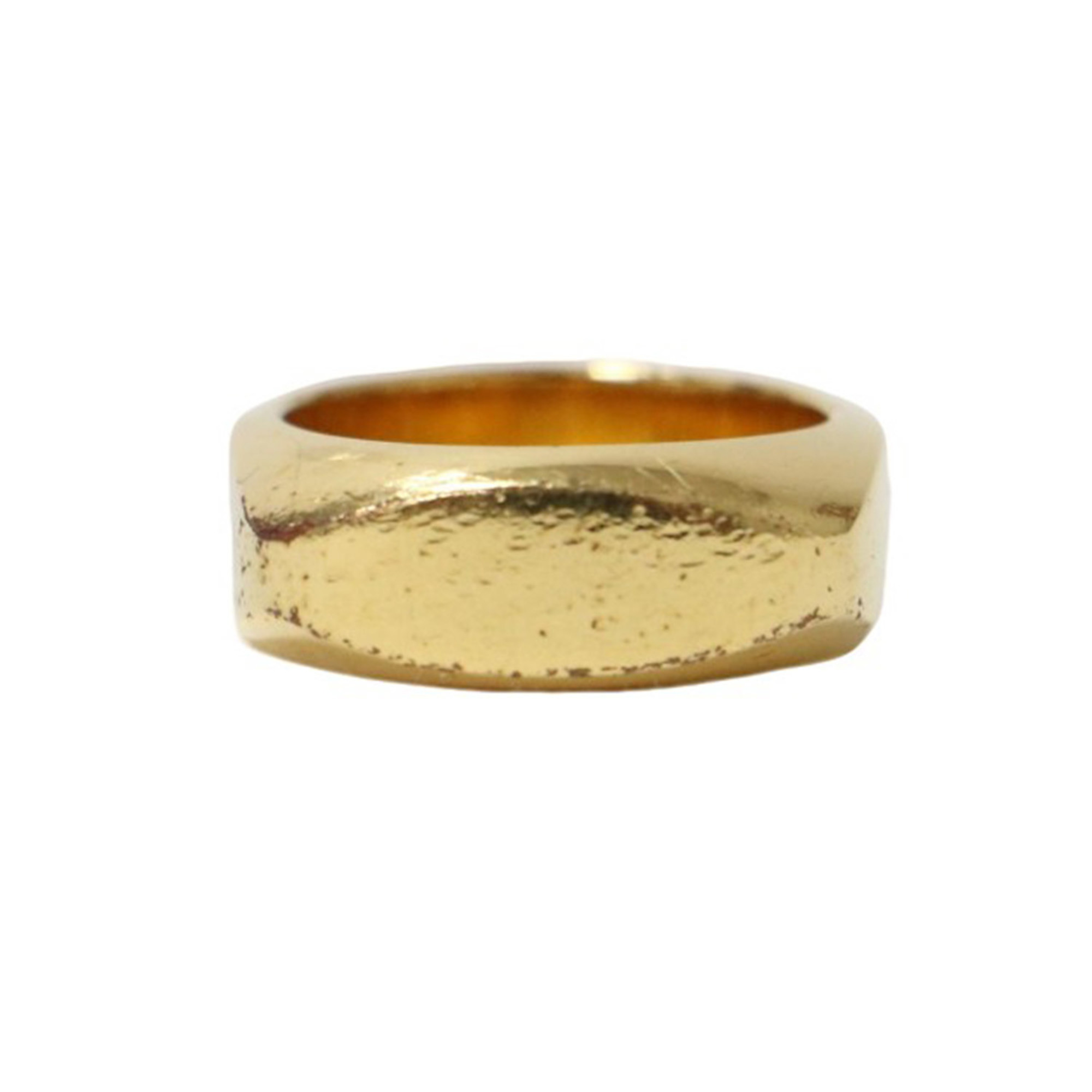 CELINE Ring Size: 52 (12) Form Square Large Gold Women's