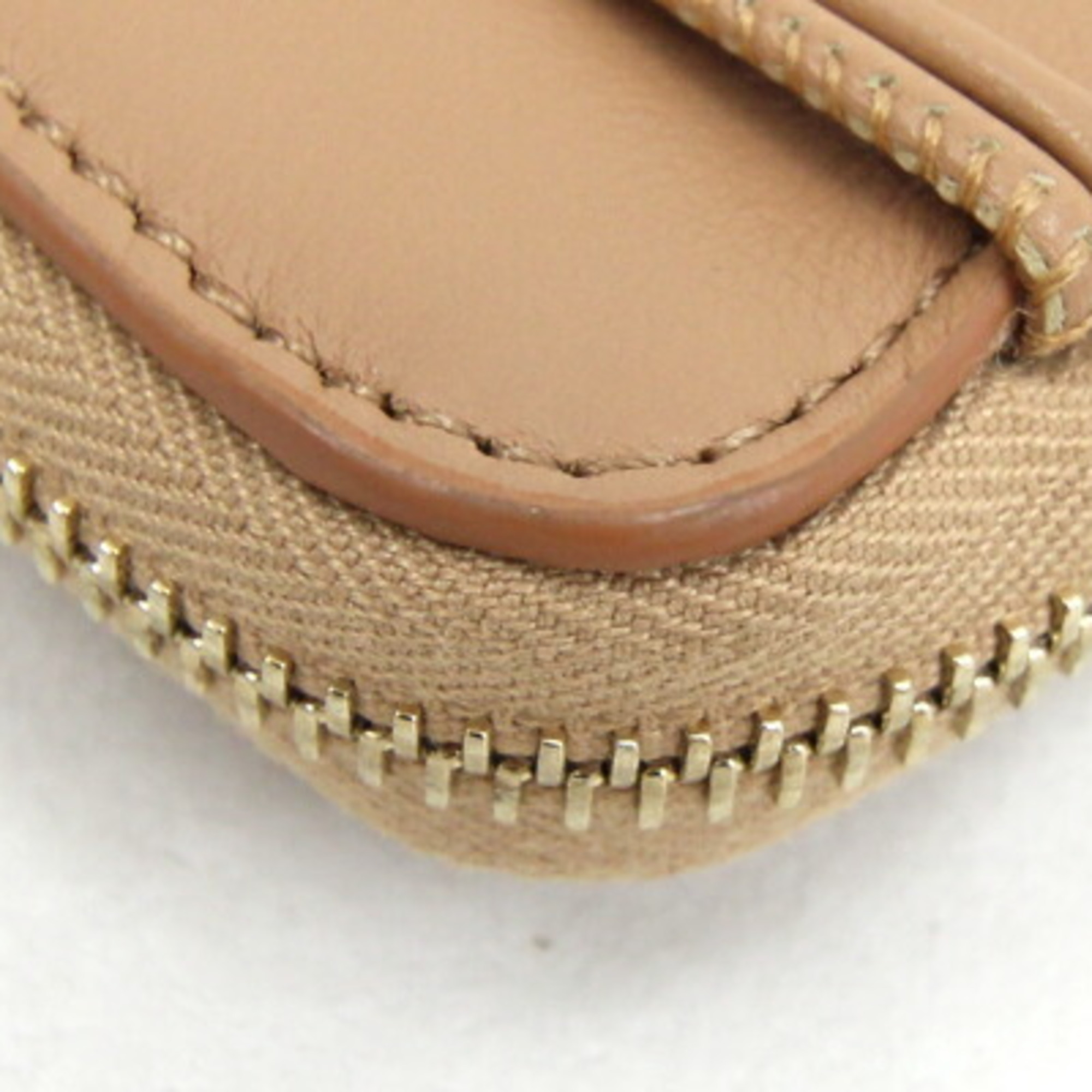 Chloé Chloe Coin Case CHC22AP333 Beige Leather Purse Card Fragment Women's