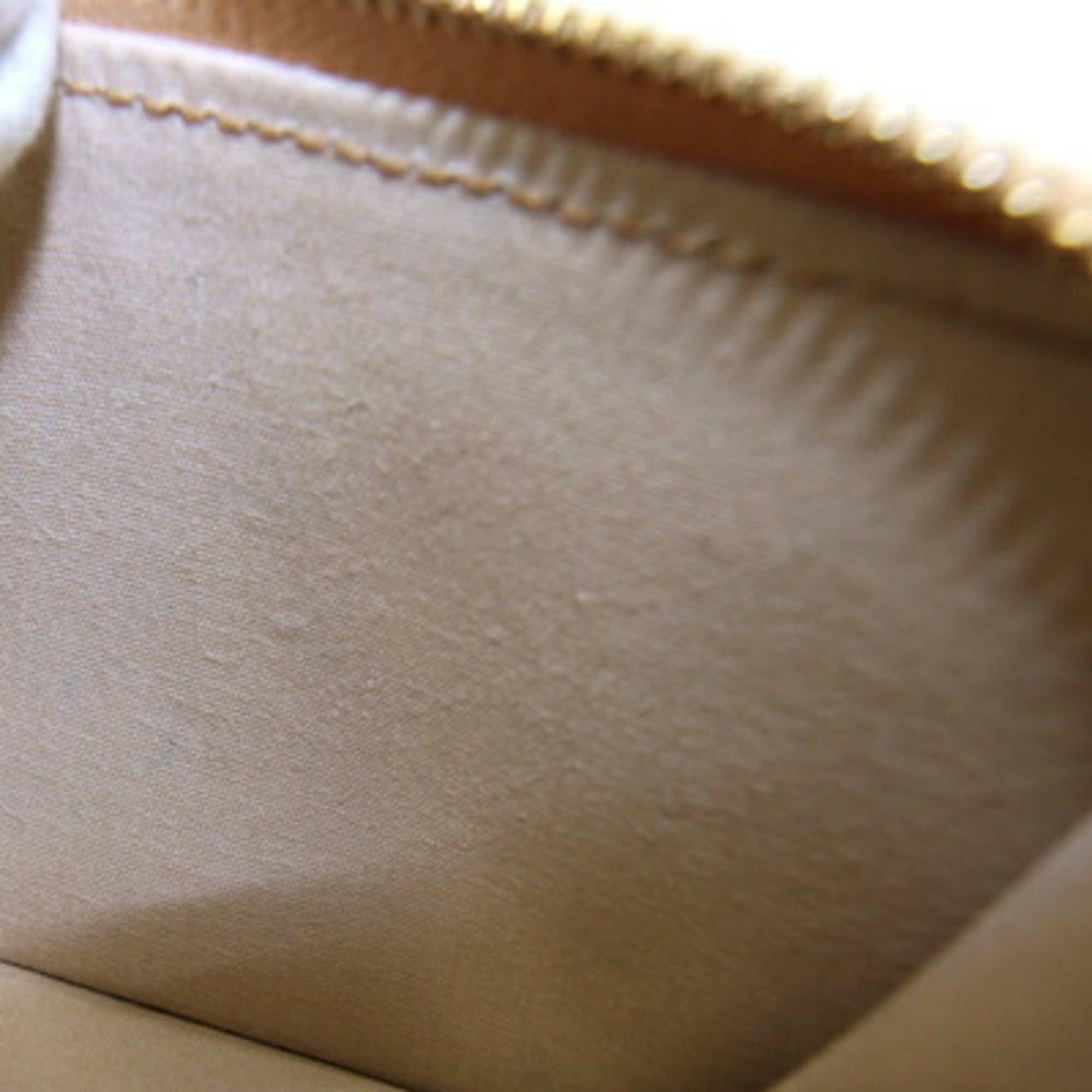 Chloé Chloe Coin Case CHC22AP333 Beige Leather Purse Card Fragment Women's