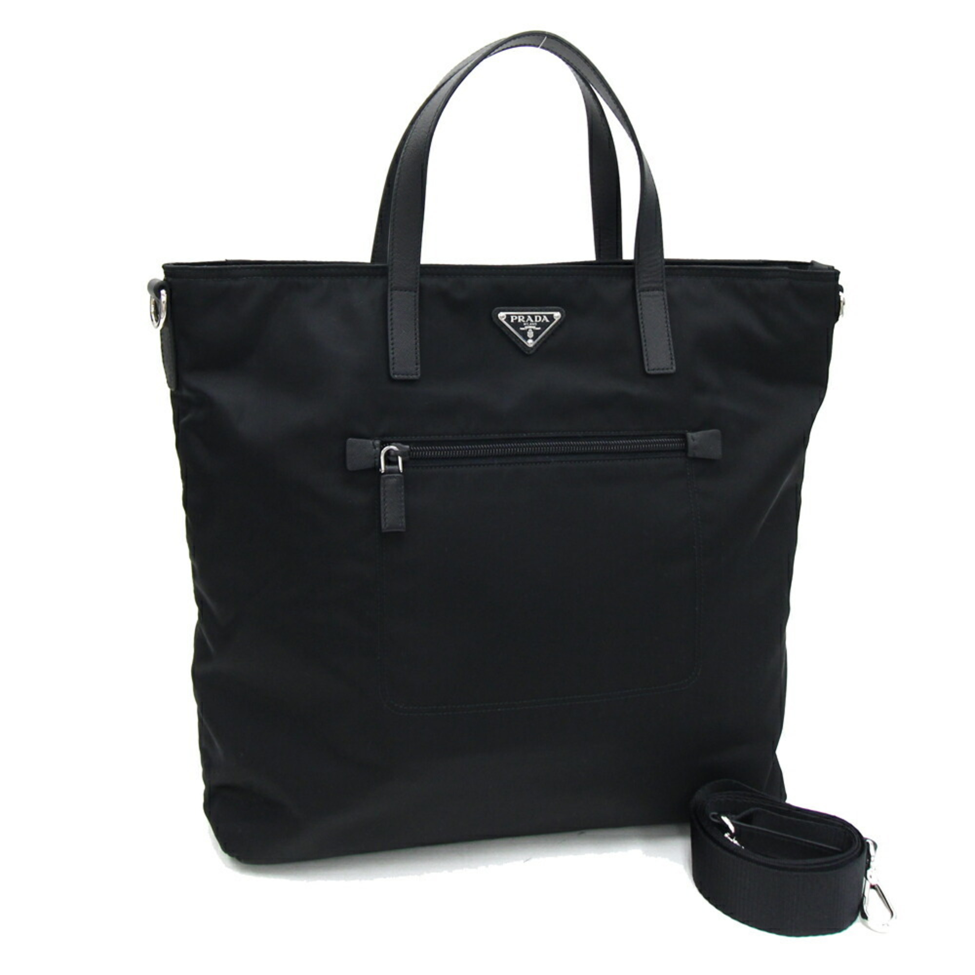 Prada Handbag B2530T Black Nylon Leather Shoulder Bag Hand Tote Women's PRADA