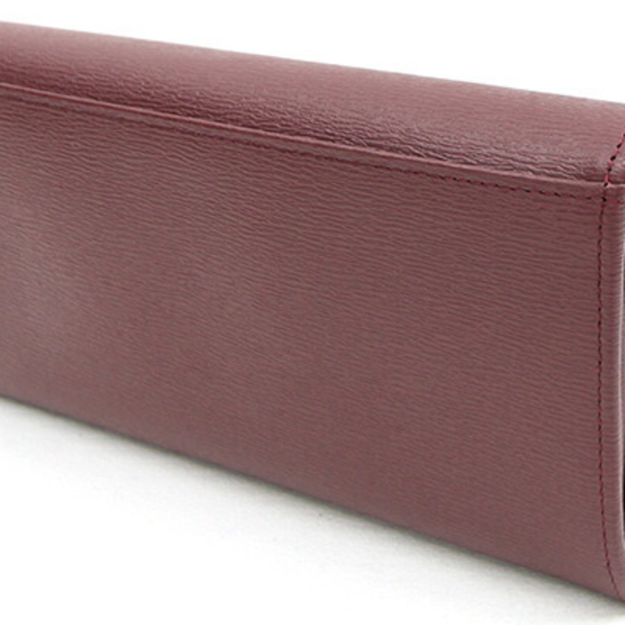 Longchamp Bi-fold Long Wallet Rozo L3146 Bordeaux Leather Women's LONGCHAMP