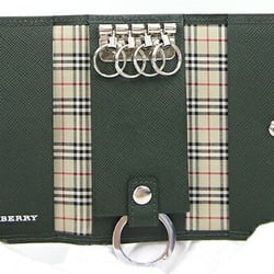 Burberry 4-key case 5504 Dark green leather 4 keys Nova check Men's BURBERRY