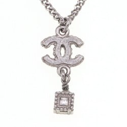 Chanel Necklace Coco Mark A60615 Silver Metal Rhinestone A13 2013 Model Pendant Choker Women's CHANEL