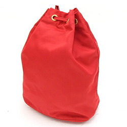 Prada Pouch 1NA369 Red Nylon Drawstring Men's Women's PRADA