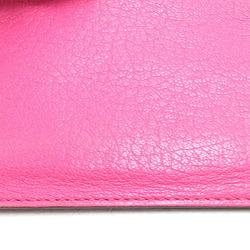 Hermes Card Case Evelyn Rose Tyrian Chevre □N Engraved Holder Pass Business H Punching Women's HERMES