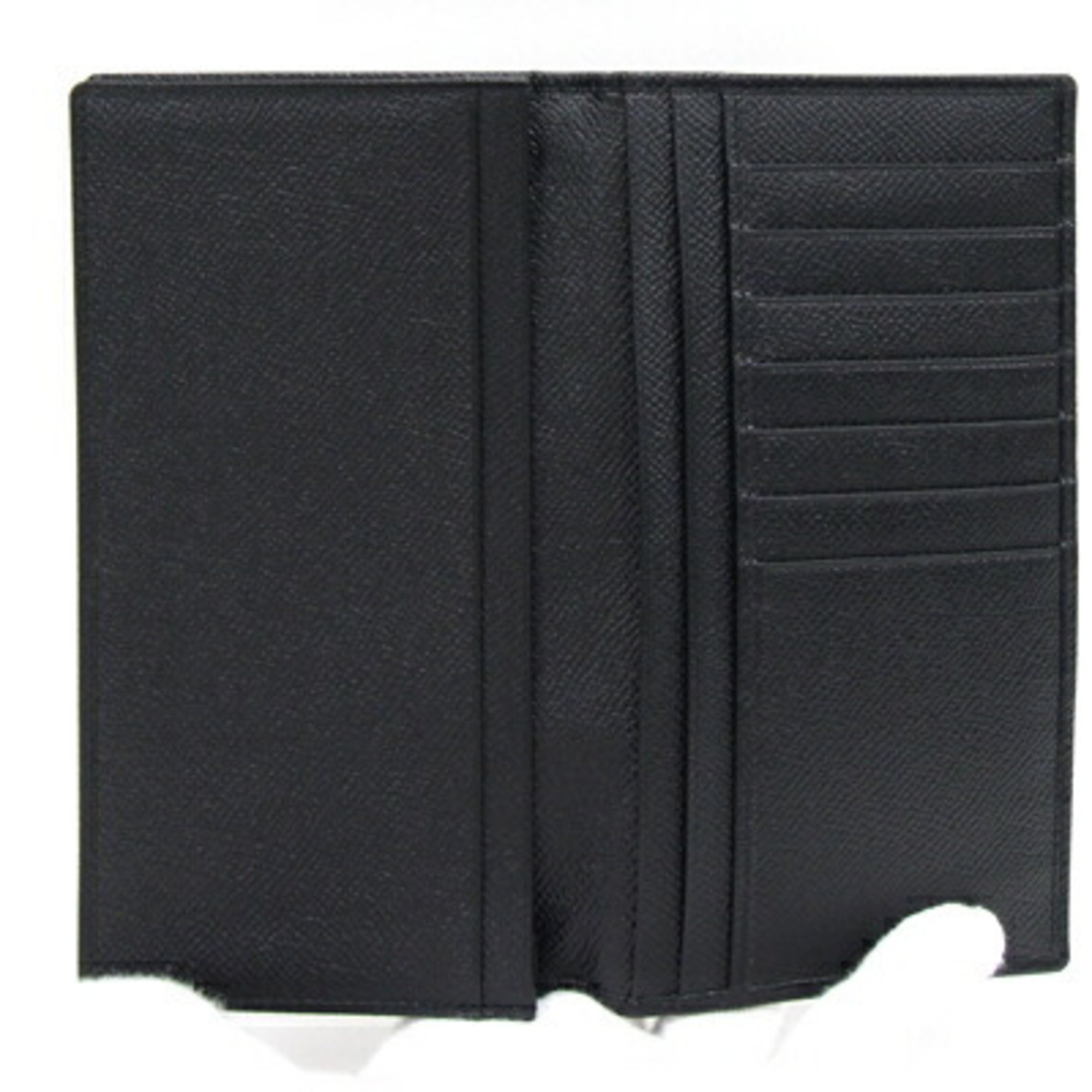 BVLGARI Bi-fold Long Wallet Classico 20308 Black Leather Men's