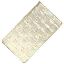 Chanel Bi-fold Long Wallet Icon Champagne Gold Black Coco Mark Women's CHANEL