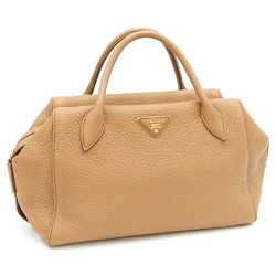 Prada Handbag 1BB031 Beige Leather Boston for Women PRADA