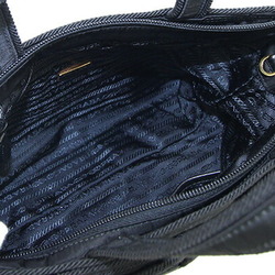 Prada Handbag 1BA084 Black Nylon Leather Ribbon Women's PRADA