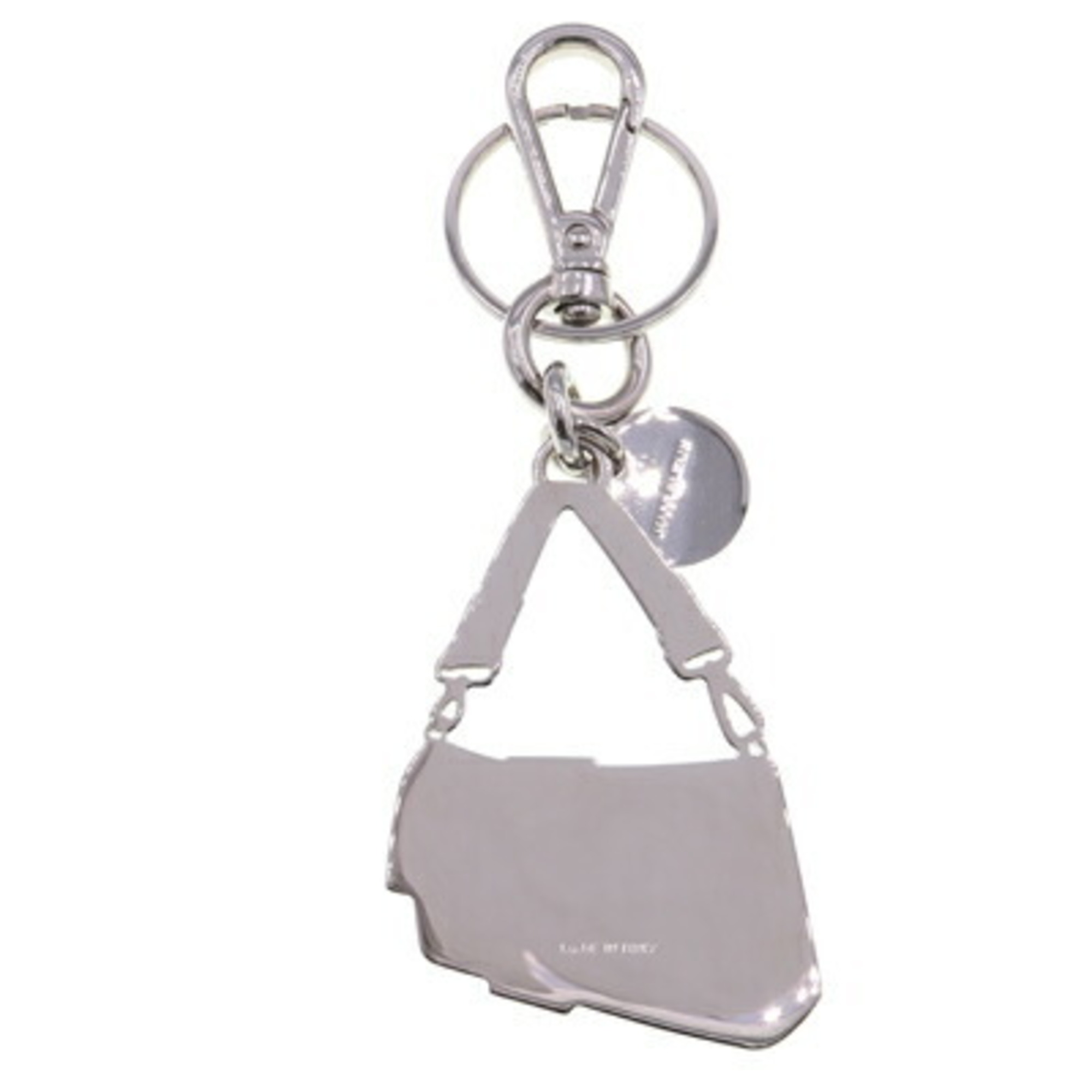 Fendi Keychain 7AP065 Navy Silver Metal Baguette Bag Charm Keyring Women's Accessories FENDI