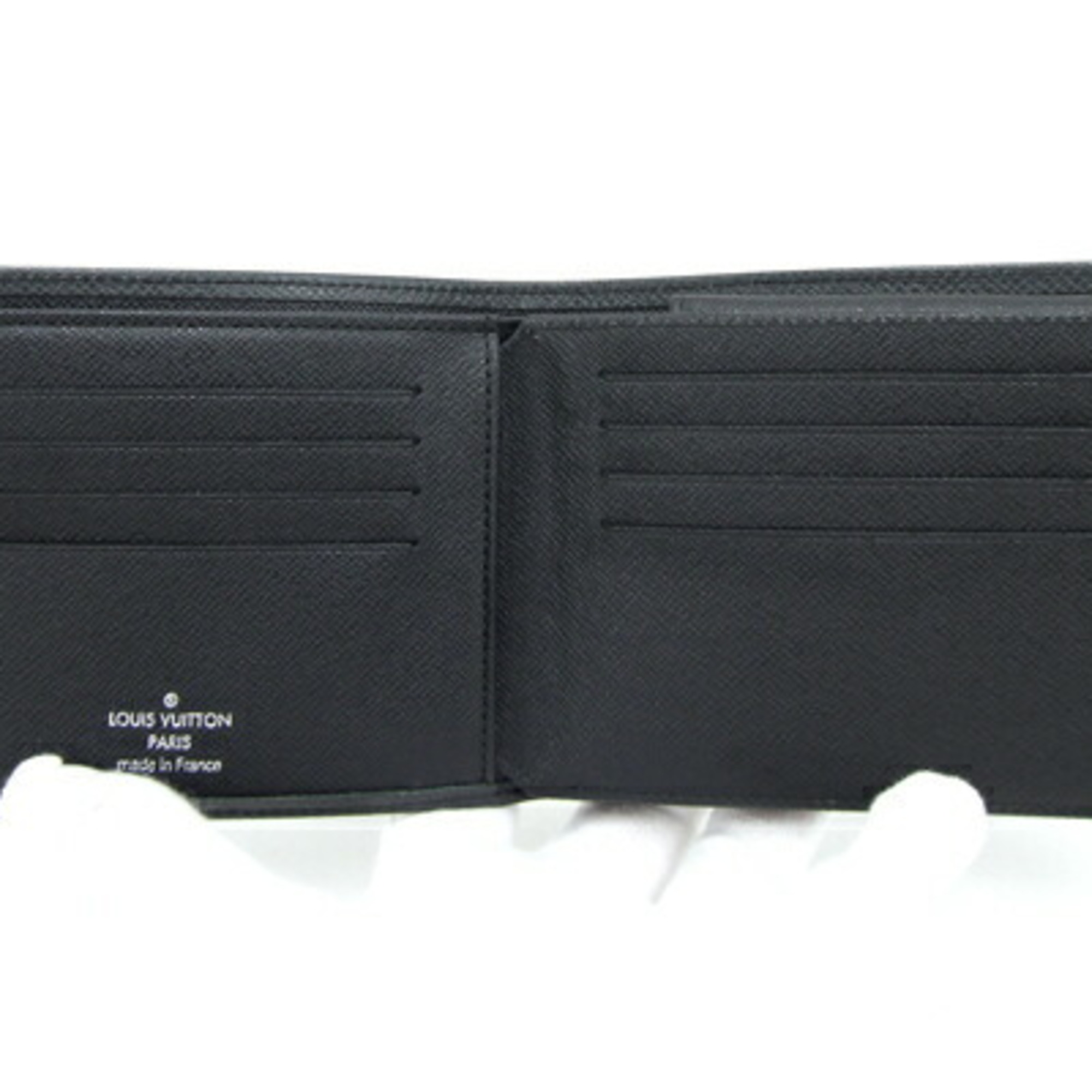 Louis Vuitton Bi-fold Wallet Taiga Portefeuille Florin M31112 Ardoise Compact Black Men's LOUIS VUITTON