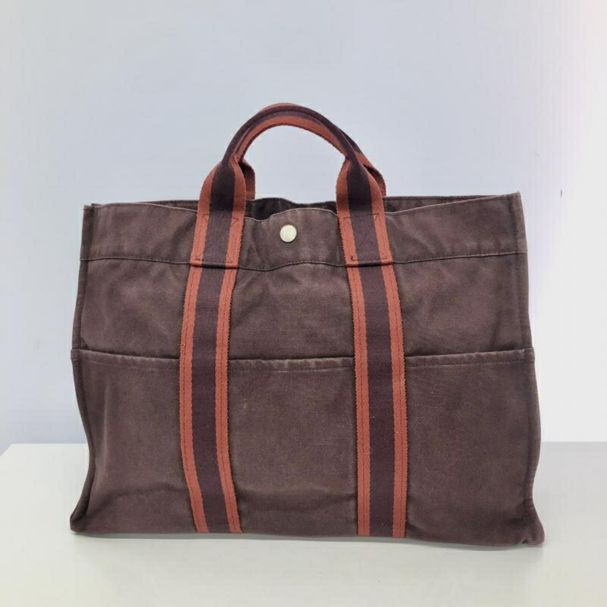 HERMES Foul Tote MM Bag Bordeaux Hermes