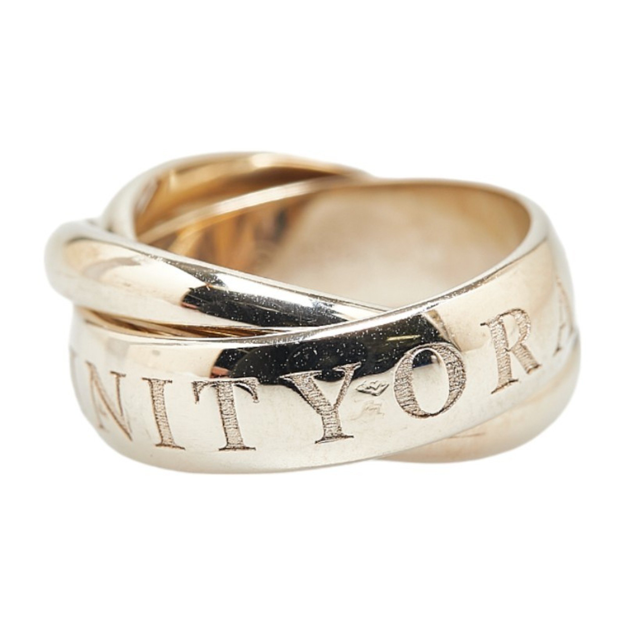 Cartier Trinity Ring #46 K18YG Yellow Gold Women's CARTIER