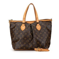 Louis Vuitton Monogram Palermo PM Handbag Shoulder Bag M40145 Brown PVC Leather Women's LOUIS VUITTON