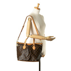 Louis Vuitton Monogram Palermo PM Handbag Shoulder Bag M40145 Brown PVC Leather Women's LOUIS VUITTON