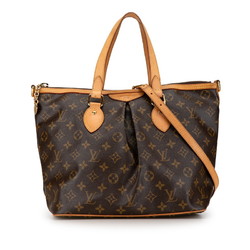 Louis Vuitton Monogram Palermo PM Handbag Shoulder Bag M40145 Brown PVC Leather Women's LOUIS VUITTON