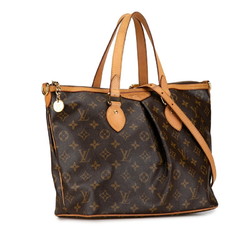 Louis Vuitton Monogram Palermo PM Handbag Shoulder Bag M40145 Brown PVC Leather Women's LOUIS VUITTON