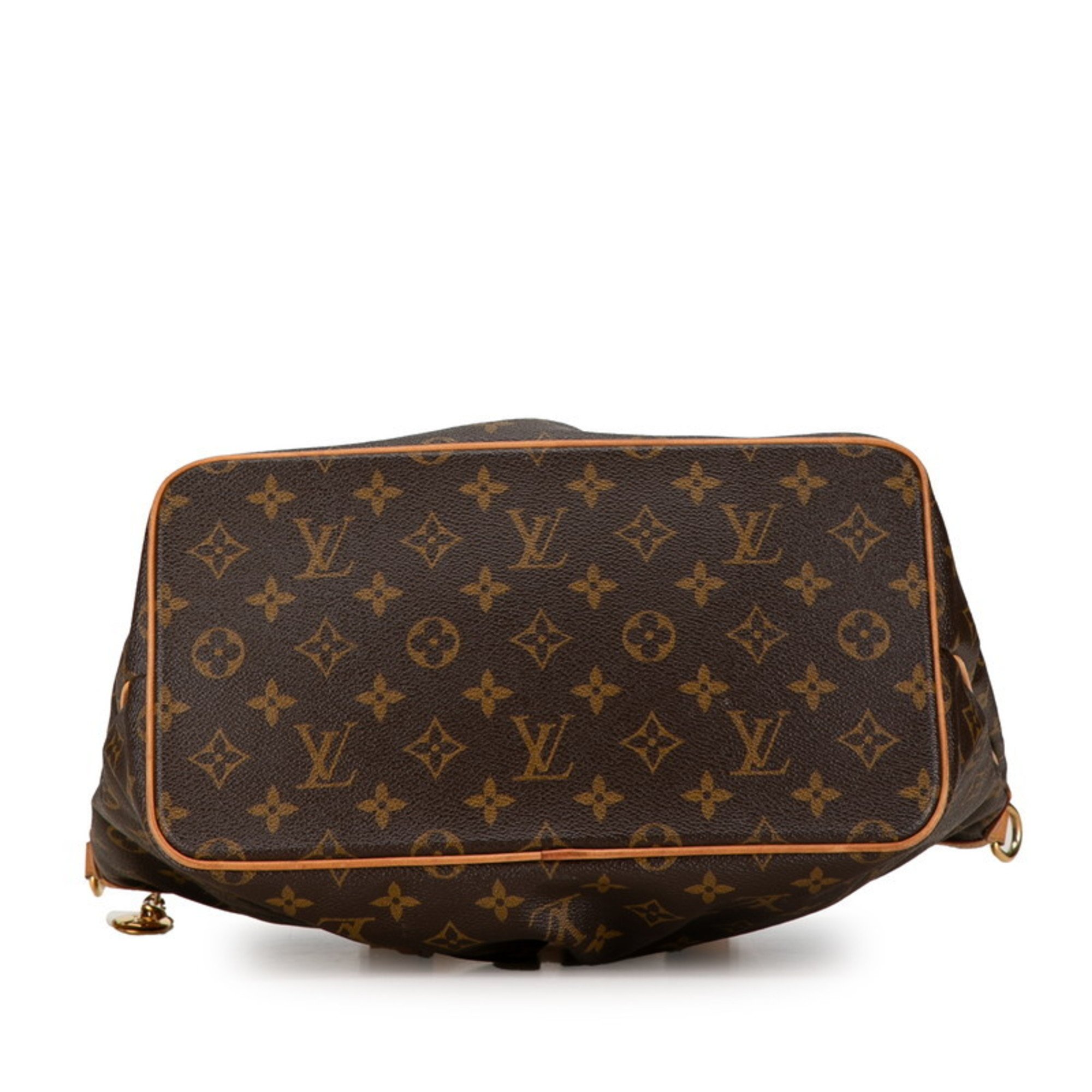 Louis Vuitton Monogram Palermo PM Handbag Shoulder Bag M40145 Brown PVC Leather Women's LOUIS VUITTON