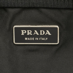 Prada Triangle Plate Boston Bag Handbag Black Nylon Women's PRADA