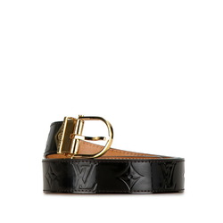 Louis Vuitton Monogram Vernis Santur Belt 34/85 M9480 Black Patent Leather Women's LOUIS VUITTON