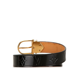 Louis Vuitton Monogram Vernis Santur Belt 34/85 M9480 Black Patent Leather Women's LOUIS VUITTON