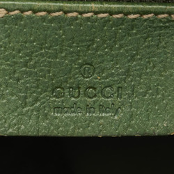 Gucci GG Canvas Pouch 29595 Beige Green Leather Women's GUCCI