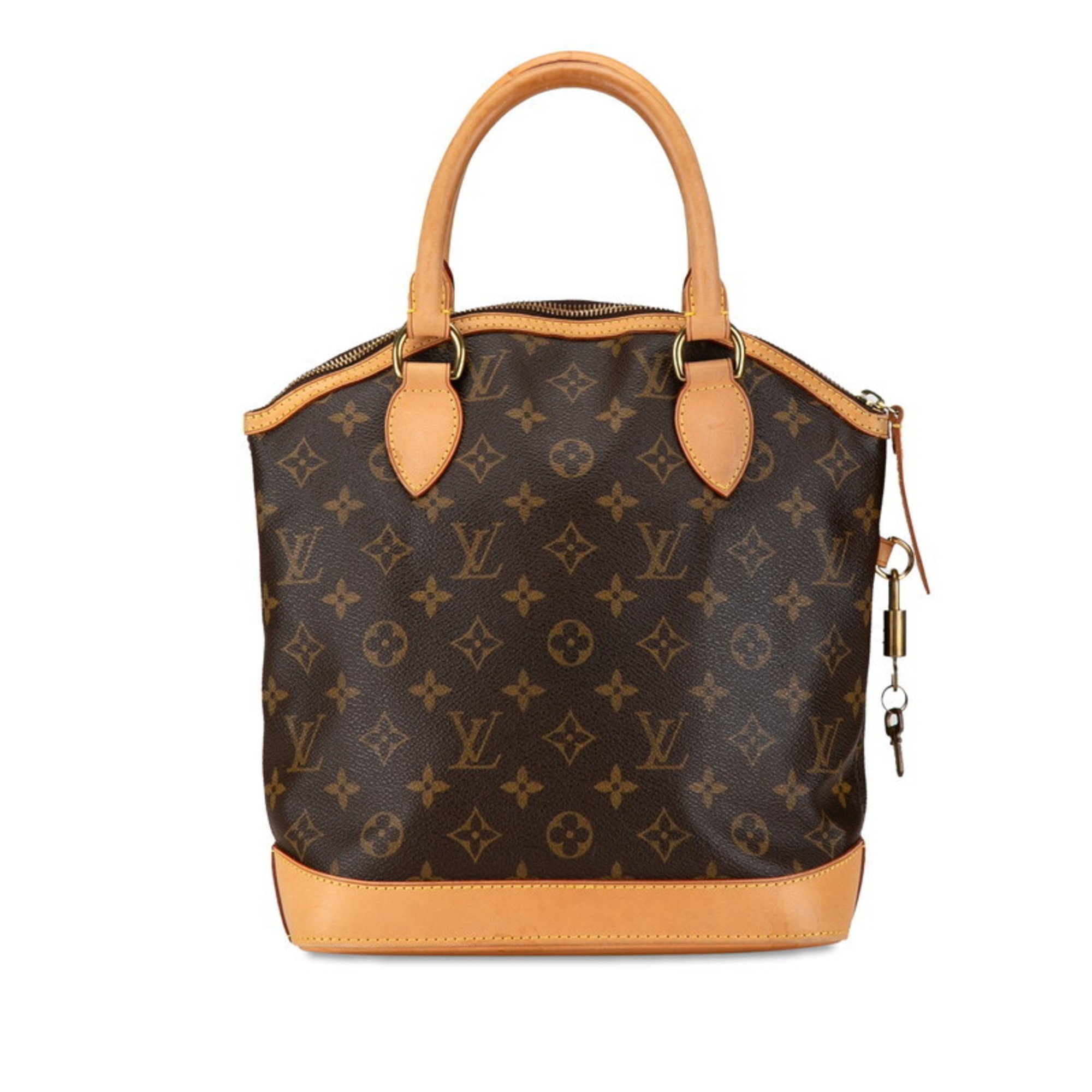 Louis Vuitton Monogram Lockit Handbag Tote Bag M40102 Brown PVC Leather Women's LOUIS VUITTON