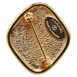 Chanel Diamond Shape 31 RUE CAMBON Cambon Coco Mark Brooch Gold Plated Women's CHANEL