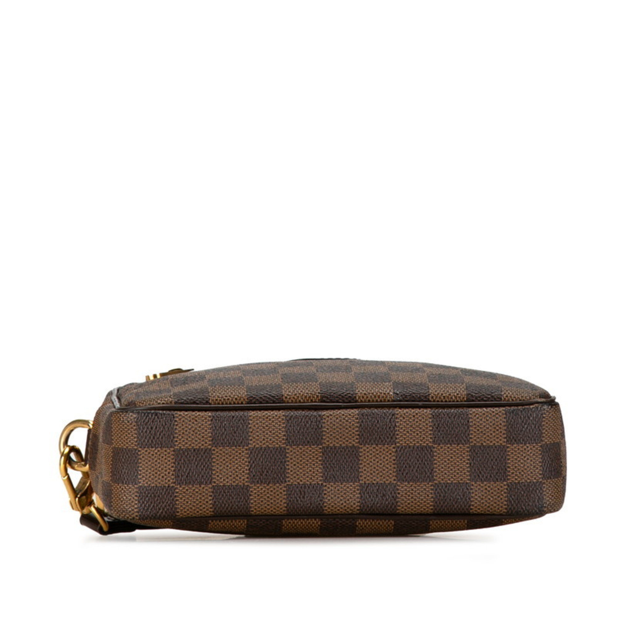 Louis Vuitton Damier Pochette Bier Macau Clutch Bag Second N41739 Brown PVC Leather Women's LOUIS VUITTON