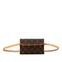 Louis Vuitton Monogram Pochette Florentine Shoulder Bag M51855 Brown PVC Leather Women's LOUIS VUITTON