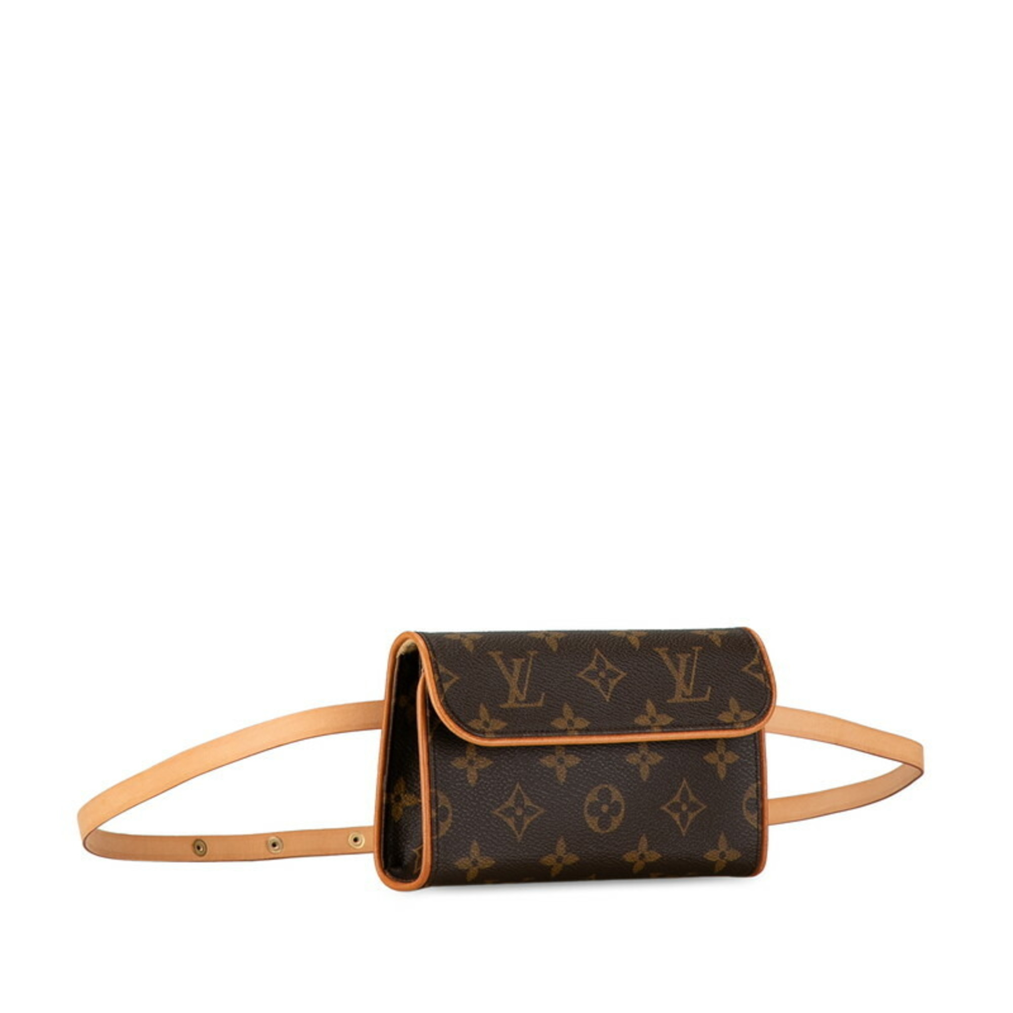 Louis Vuitton Monogram Pochette Florentine Shoulder Bag M51855 Brown PVC Leather Women's LOUIS VUITTON