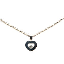 Chopard Happy Diamond Heart Necklace K18WG White Gold Women's