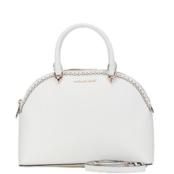 Michael Kors Emmy Handbag Shoulder Bag 2WAY White Leather Women's