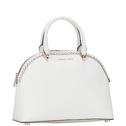 Michael Kors Emmy Handbag Shoulder Bag 2WAY White Leather Women's