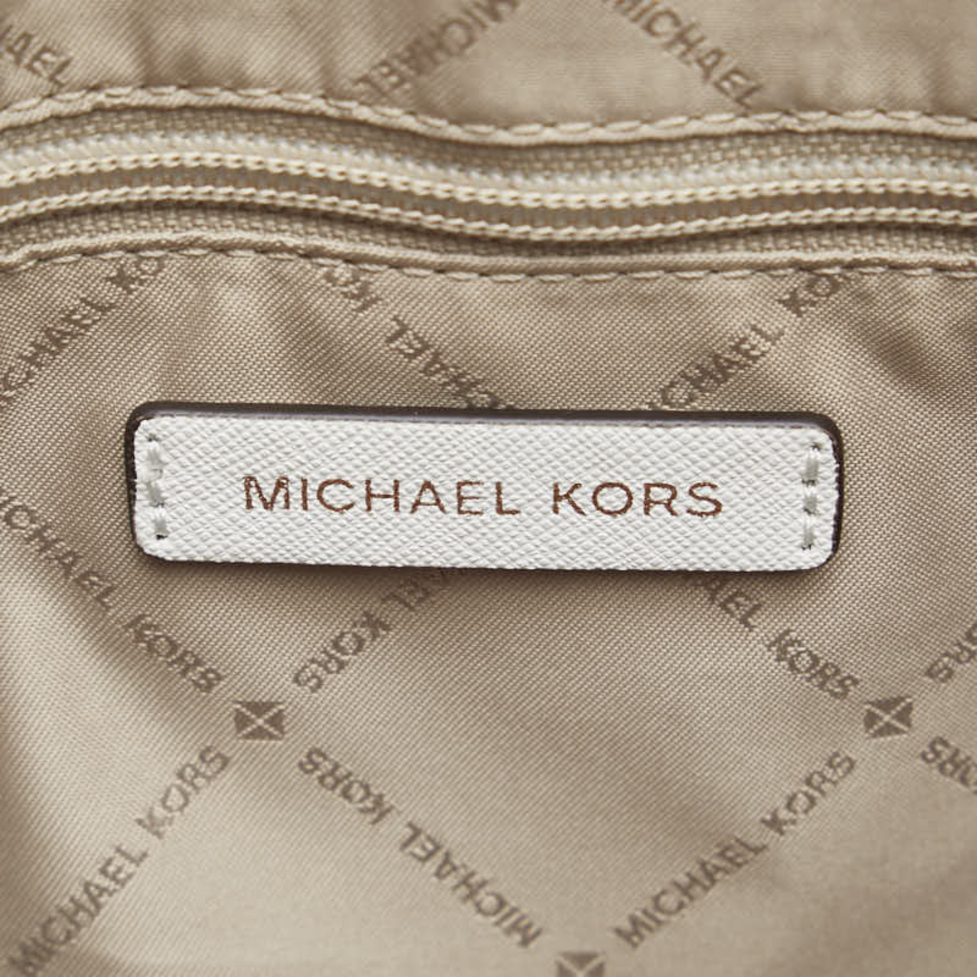 Michael Kors Emmy Handbag Shoulder Bag 2WAY White Leather Women's