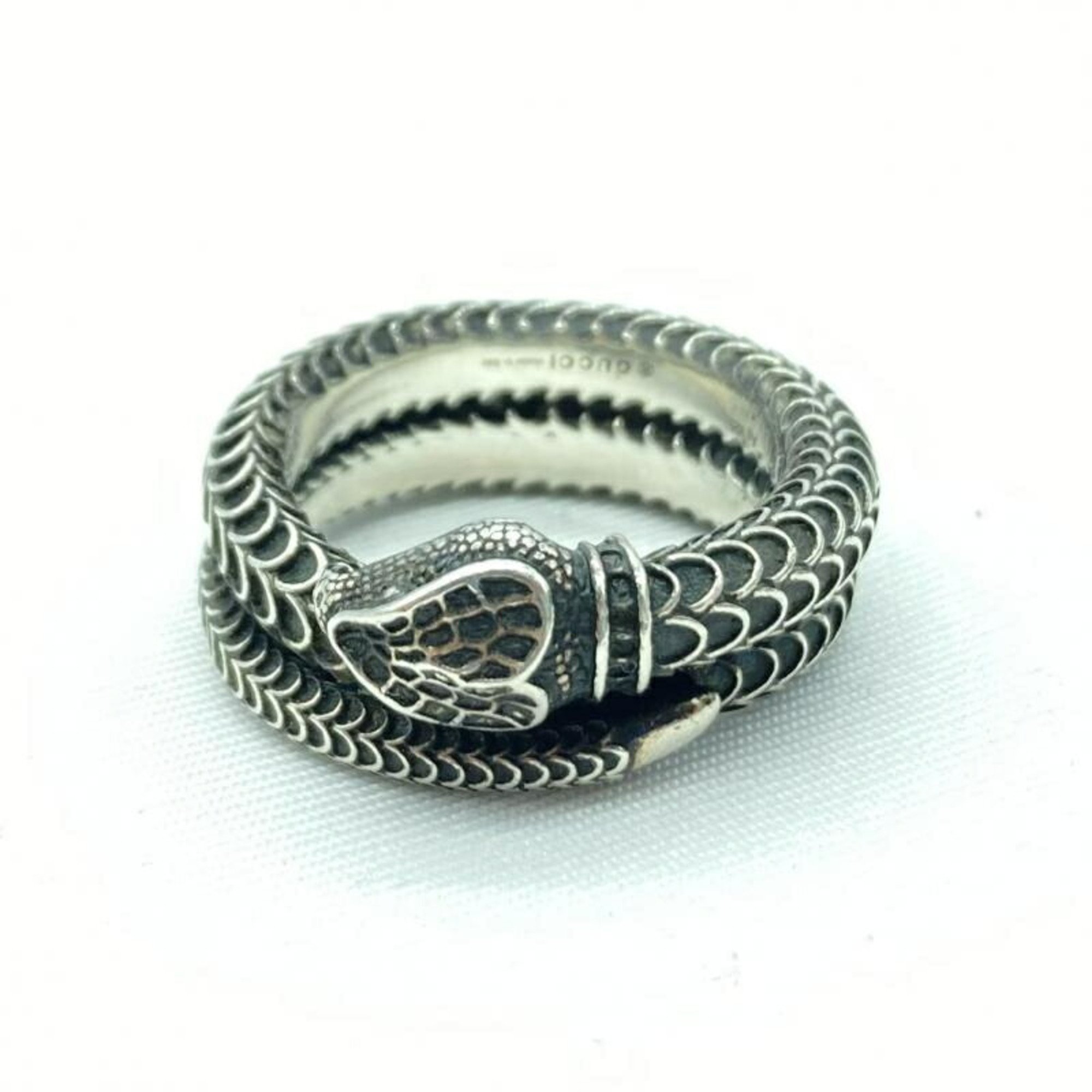 GUCCI Silver Snake Ring Gucci Ag925