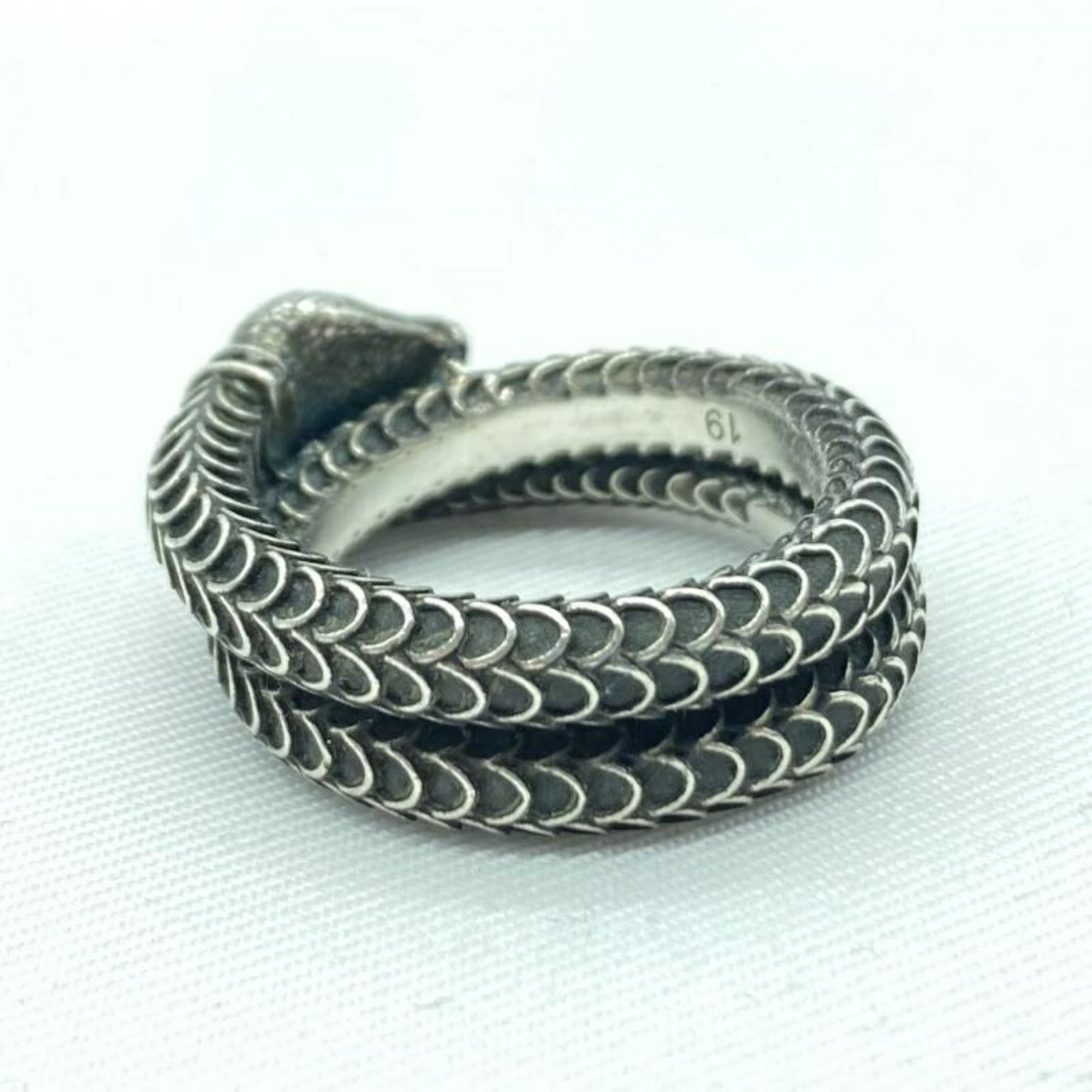 GUCCI Silver Snake Ring Gucci Ag925